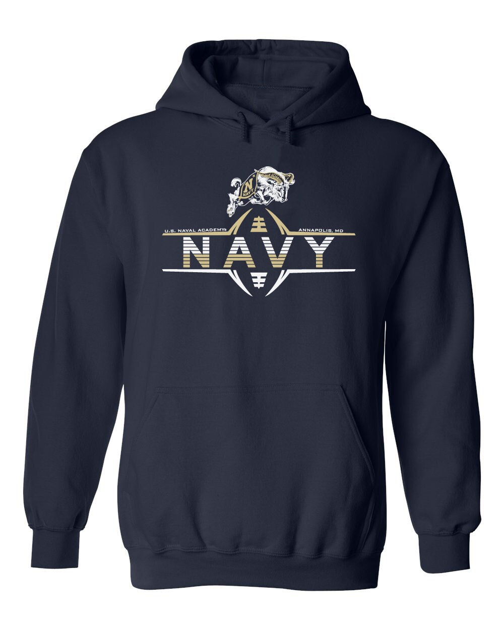 Naval Academy Usn Hoodie USNA Issue Champion Reverse Weave Hood (Ash)