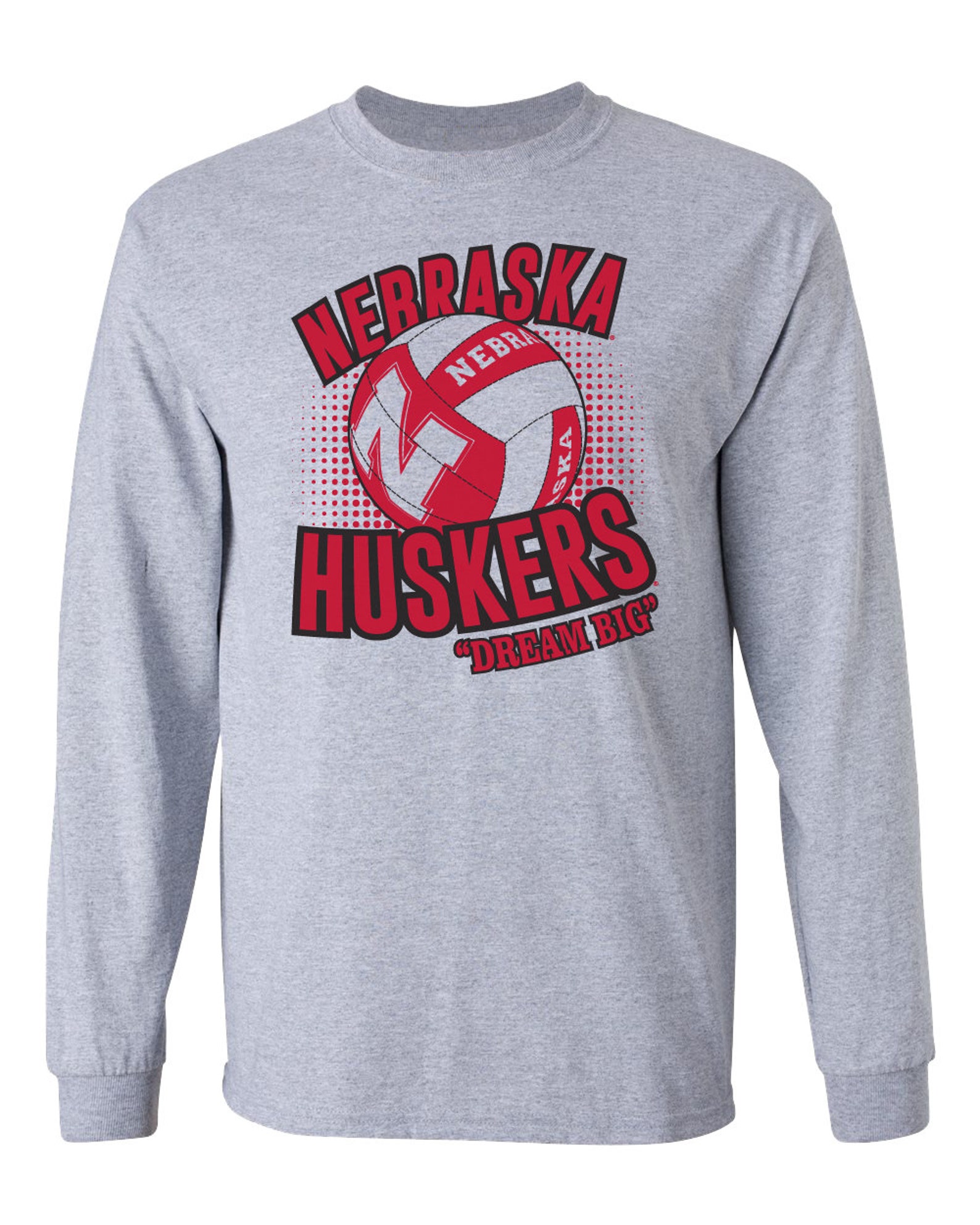 Nebraska Huskers Volleyball Tee Shirt Long Sleeve Nebraska Huskers