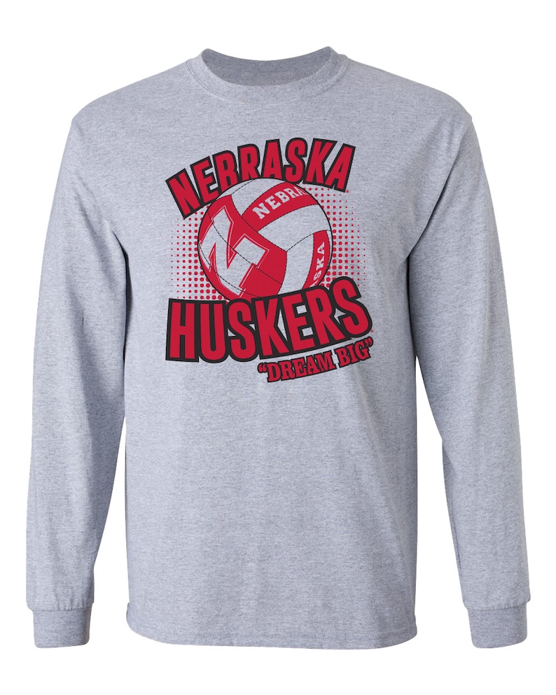 Nebraska Huskers Volleyball Tee Shirt Long Sleeve Nebraska Huskers