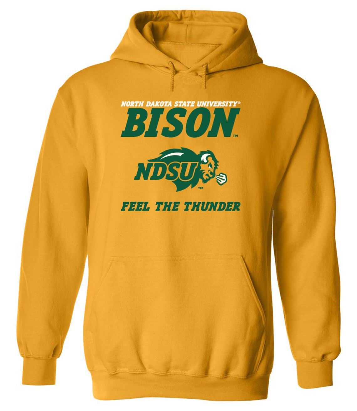 NDSU Sweatshirt NDSU Hoodie North Dakota State Sweatshirts NDSU Bison Sweatshirt Bison Hooded 