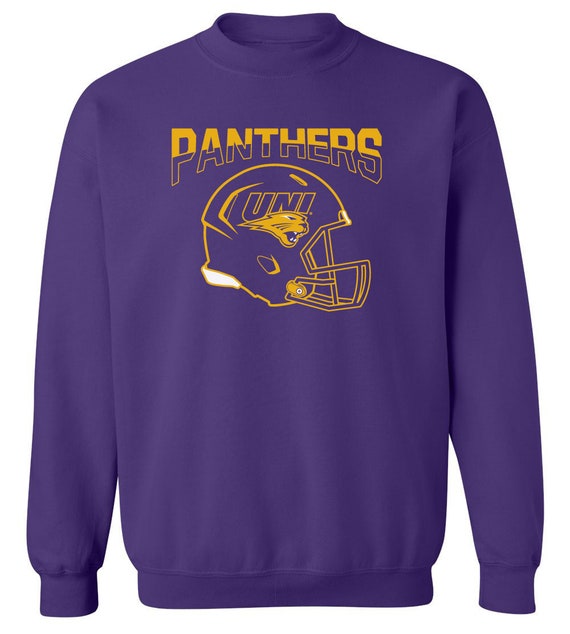 Northern Iowa Panthers Sweatshirt Football Helmet UNI Panthers