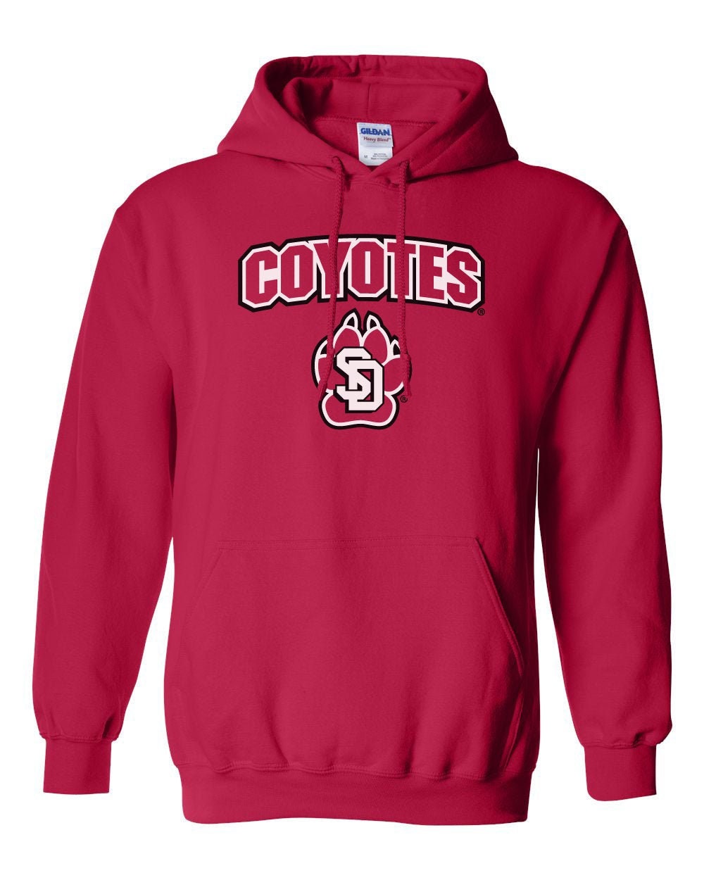 USD Coyotes Hoodie South Dakota Sweatshirt Paw Logo USD Pullover 