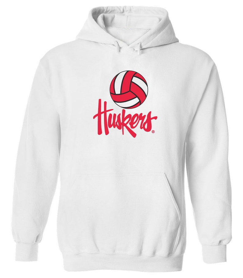 Nebraska Cornhuskers Volleyball Sweatshirt Nebraska Huskers volleyball sweatshirt cornhusker fleece script huskers pullover husker apparel White