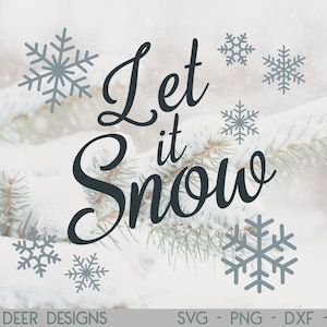 Laat het sneeuw SVG | Laat het sneeuw | Winter SVG | Kerst Digitale Bestanden