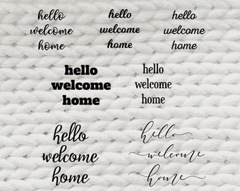Hello SVG | Welcome SVG | Home SVG | hello sign | welcome sign | Front Door Decal