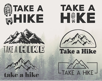 Take a Hike SVG-bundel: grafische bergontwerpen (digitale download)