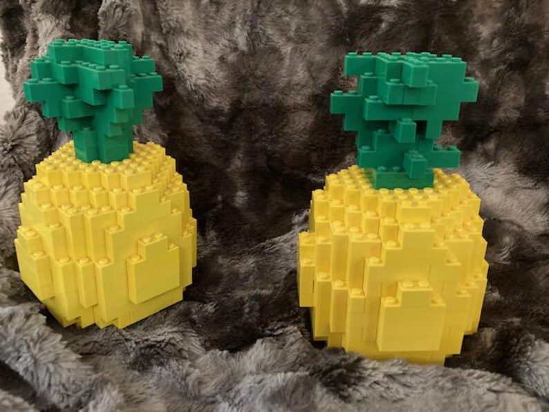 Custom LEGO Pineapple Sculpture Vibrant Hawaii Decorative Art for