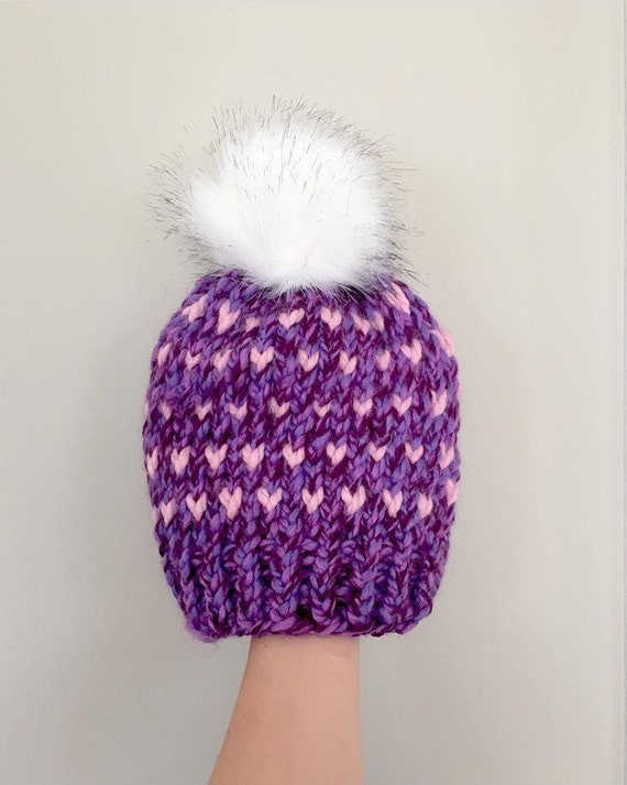 purple toddler hat