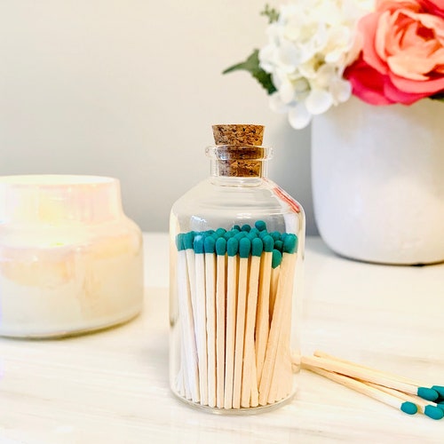 White Apothecary Matches Jar Strike on Bottle Matches Etsy