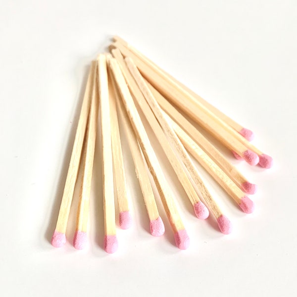 Long Refill Matches for Matchstick Jar • 3.5" Matches • Colored Tip Matches • Party Favor • Gift • Candle Accessory