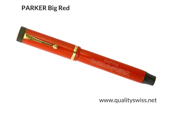 Parker “big Red” Senior Duofold Lucky Curve Fountain Pen