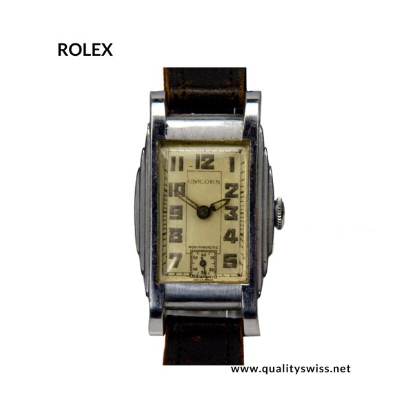 Rolex Unicorn Stepped Case Original Art Deco Wristwatch Switzerland Ca 1935 Etsy Canada