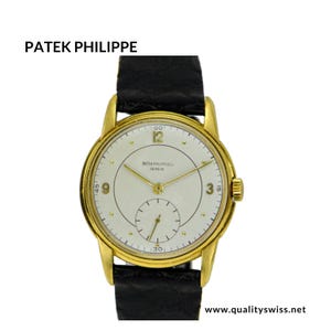 Patek Philippe Calatrava Ref. No. 1569 Oversize 18K Solid Gold Wristwatch, Switzerland 1944