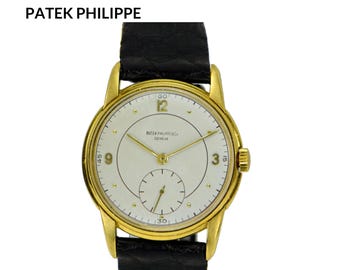 Patek Philippe Calatrava Ref. No. 1569 Oversize 18K Solid Gold Wristwatch, Switzerland 1944