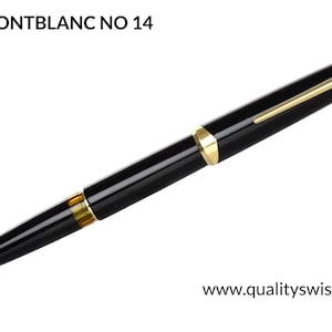 Pluma estilográfica Montblanc Meisterstück No. 14, punta ancha oblicua de oro de 18 k, Alemania 1960