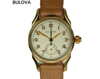 Bulova WW II “One Button” Chronograph Wristwatch, USA 1942