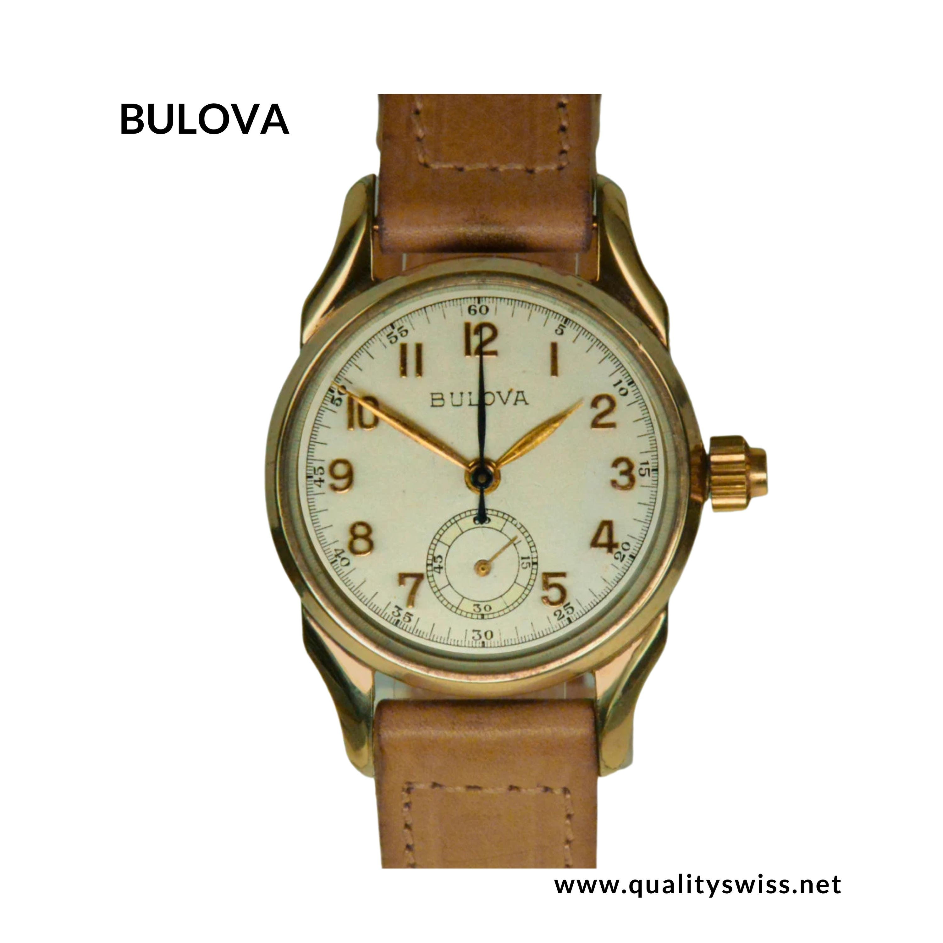 【1920s】BULOVA アールデコ スモセコ OH済 ヴィンテージ腕時計 ブローバ BULOVA 1956年製 手巻き式 ビンテージウォッチ