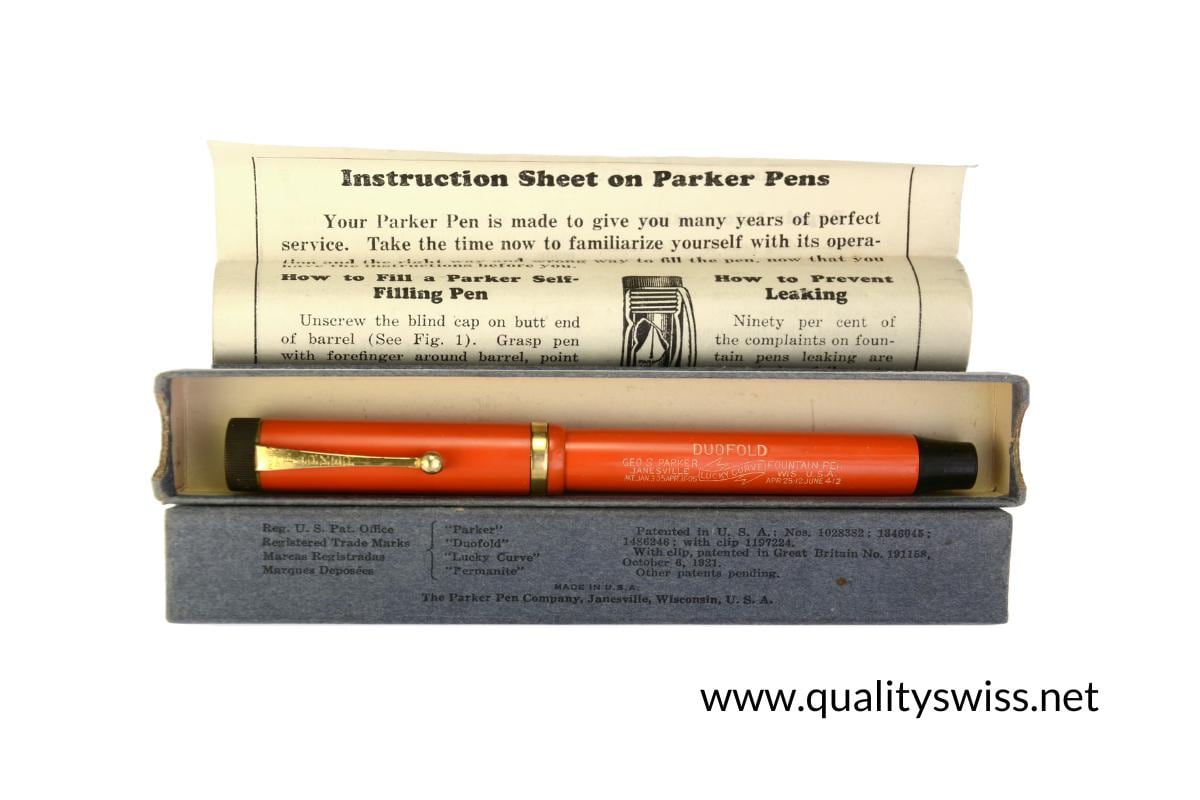 PARKER Duofold Senior Lucky Curveオリジナル箱入