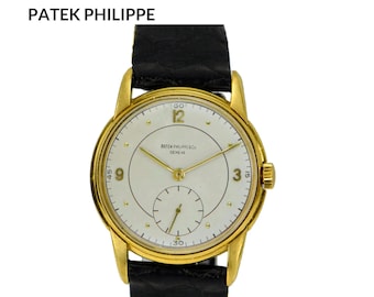 Patek Philippe Calatrava Ref. No. 1569 Oversize 18K Solid Gold Wristwatch, Switzerland 1944