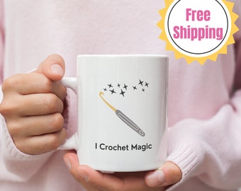 Crochet Magic Mug, Magic Mug, Wizard Mug, Crochet Gift, Magical Gift Mug, Magic Theme Gift, Gift for Her, Gift for Him, Wizard Gift,