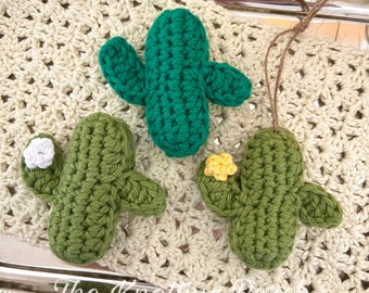 Ornamento di cactus, decorazione di cactus, cactus all'uncinetto, succulento, fiore del deserto, stile boho