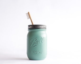 Augneveres Pot De Brosse À Dents Mason Jar Large Mouth Bouteille En Verre Portedistributeur De Savon Ensemble D/'accessoires De Salle De Bain Ne Contient Pas Le Contenu Du Pot 1319984465in first-rate