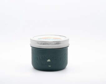 Distressed Mason Jar Soy Candle ~ Satsuma/Atlantic Green 8oz