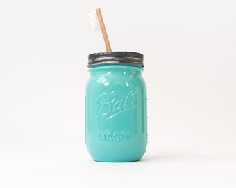 Augneveres Pot De Brosse À Dents Mason Jar Large Mouth Bouteille En Verre Portedistributeur De Savon Ensemble D/'accessoires De Salle De Bain Ne Contient Pas Le Contenu Du Pot 1319984465in first-rate