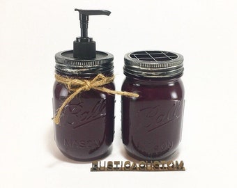 Augneveres Pot De Brosse À Dents Mason Jar Large Mouth Bouteille En Verre Portedistributeur De Savon Ensemble D/'accessoires De Salle De Bain Ne Contient Pas Le Contenu Du Pot 1319984465in first-rate