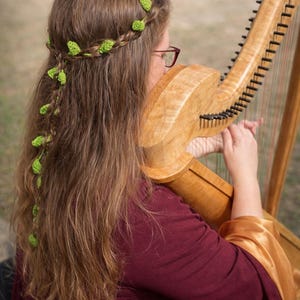 Crochet Renaissance Festival Hair Vines – Whimsical Forest Braid Accessories, Cottagecore Style