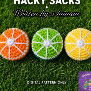 Citrus Crochet Foot bag Pattern | Orange, Lemon, Lime Play Food (Digital Download)