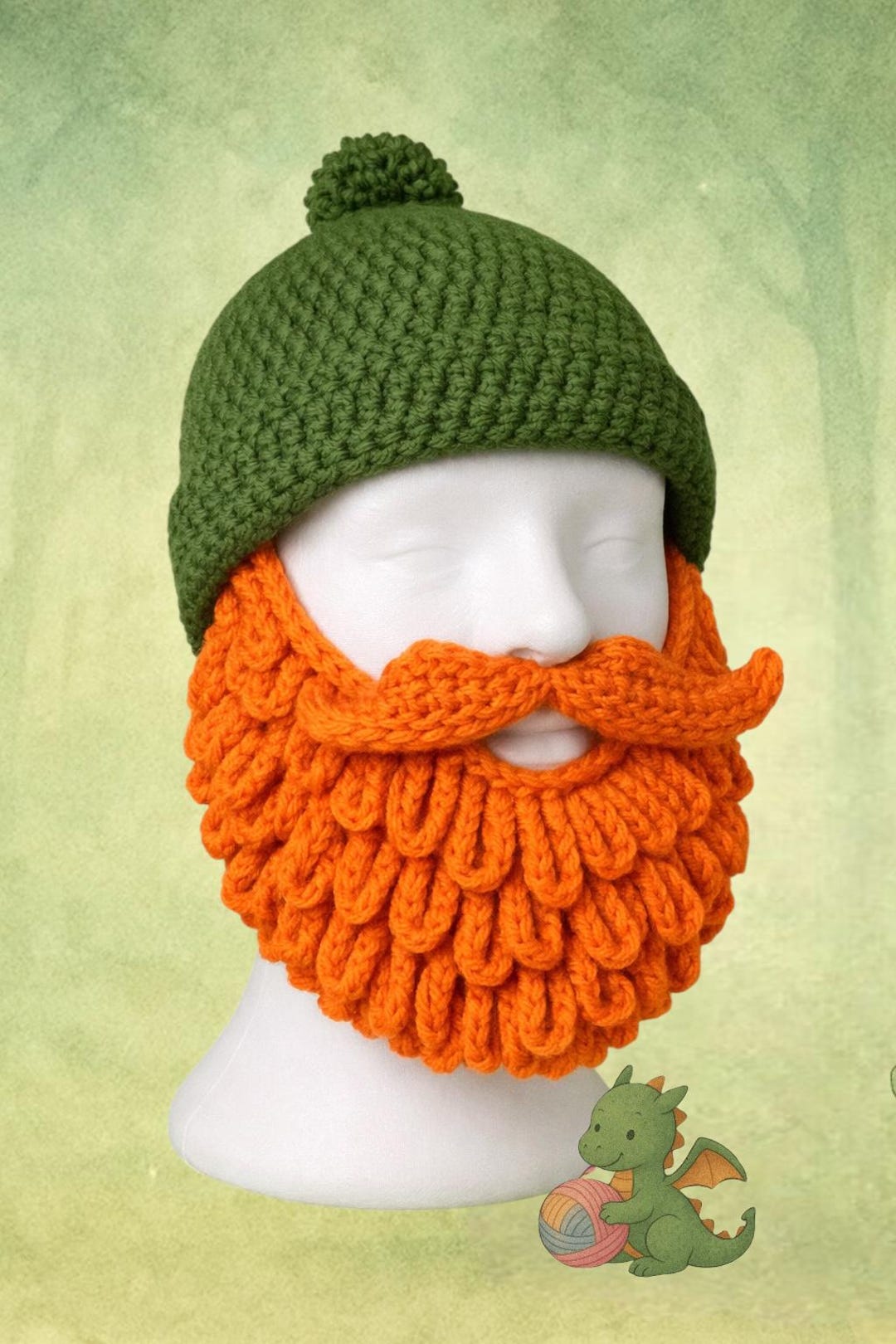 The Hunter's Beard and Hat – Detachable Beard Beanie, Winter Costume ...
