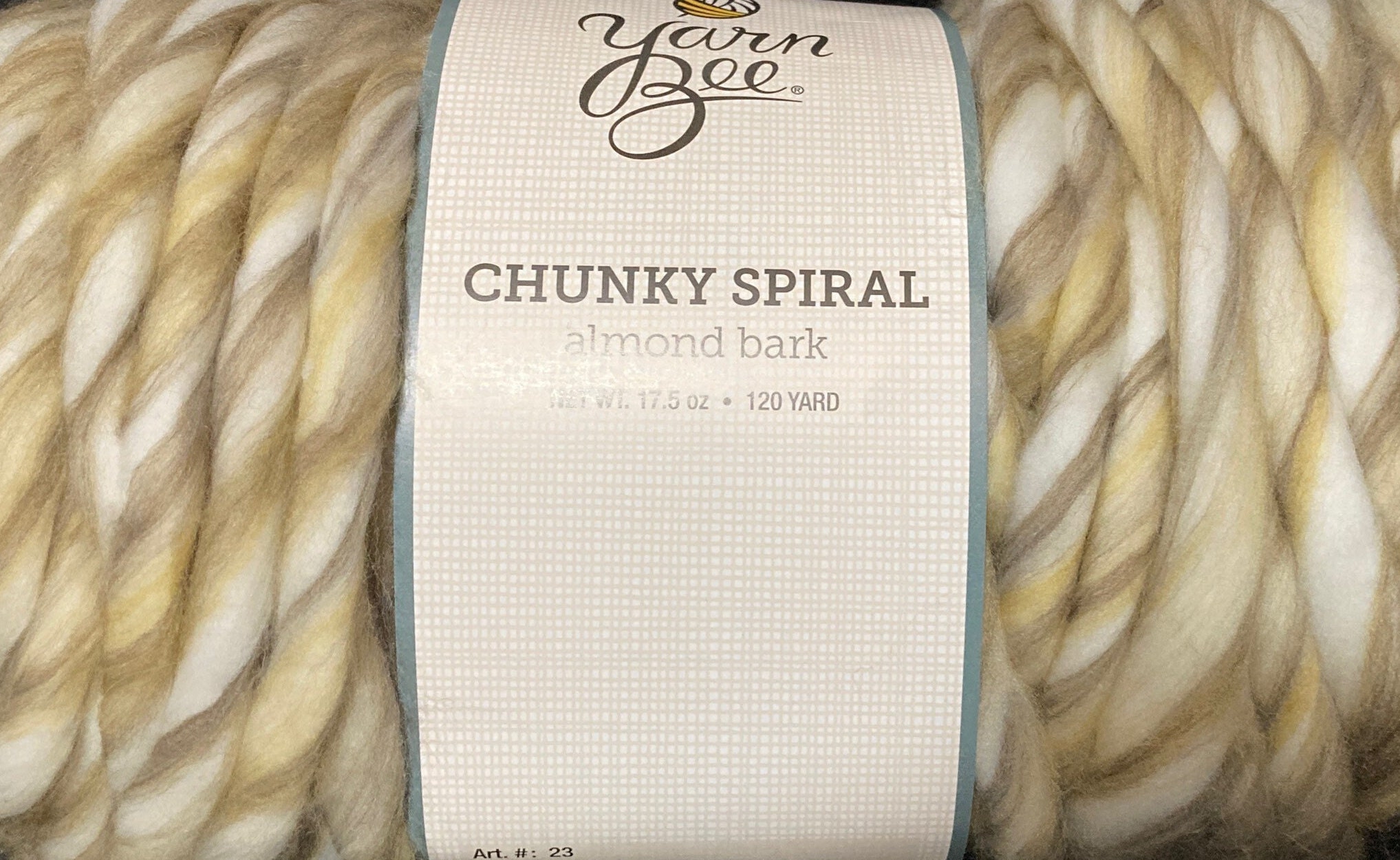 1 Skein 9 Skeins Available, 4 Dye Lots Yarn Bee Chunky Spiral Yarn, Almond  Bark, 17.5oz/497g, 120y/110m, Jumbo 7 