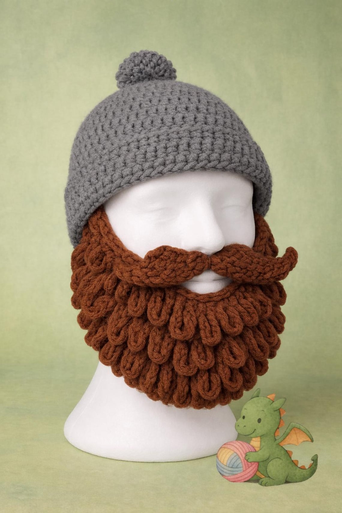 The Survivalist Crochet Beard and Hat – Handmade Detachable Beard ...