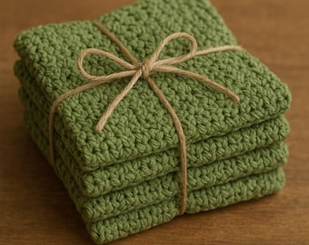 Handmade Cotton Crochet Washcloth – Eco-Friendly Kitchen Cloth
