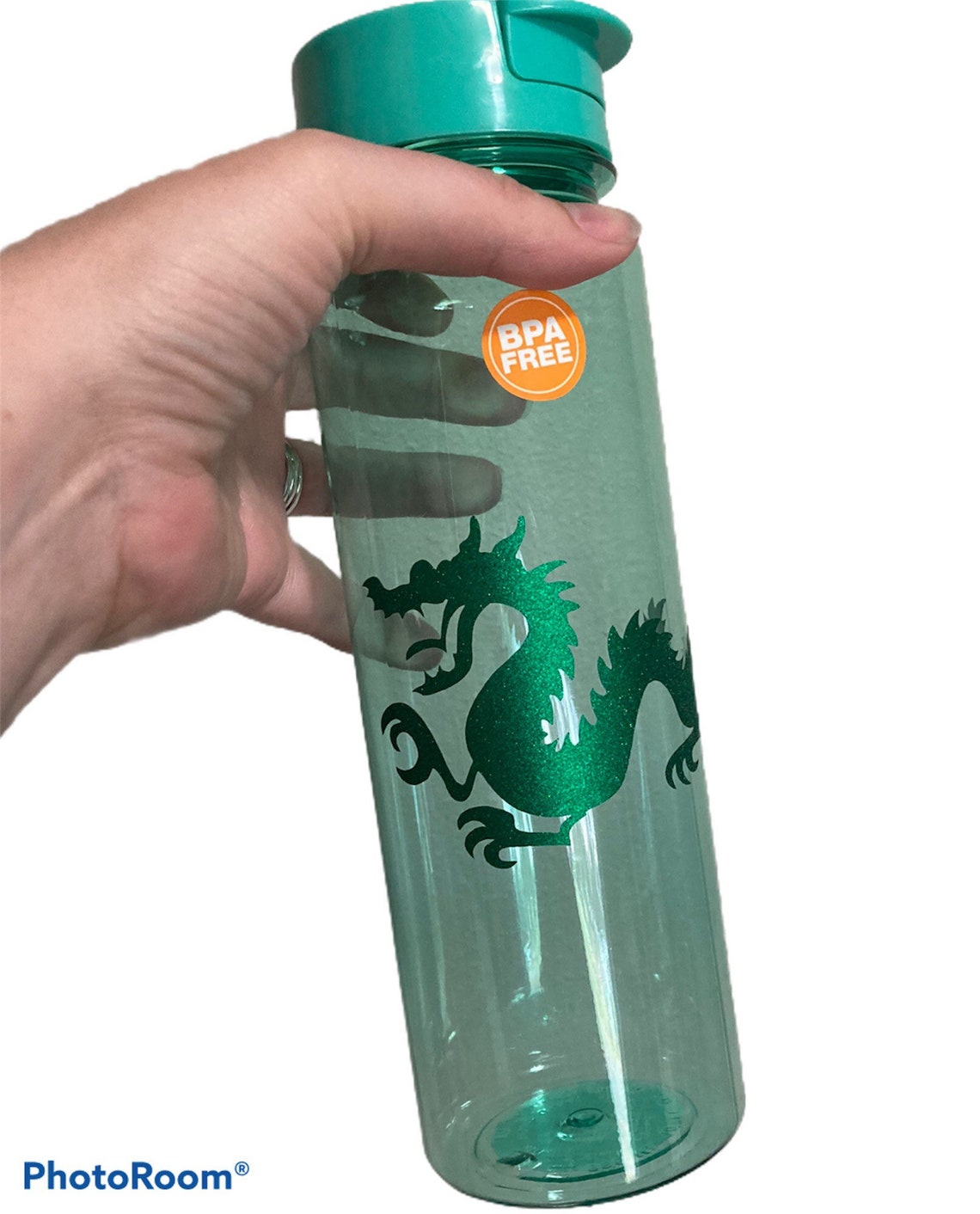 Green dragon water bottle reusable water bottle Chinese Etsy