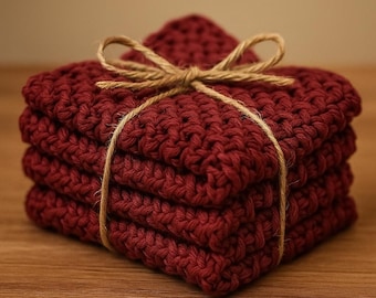 Handmade Cotton Crochet Washcloth – Eco-Friendly Kitchen Cloth