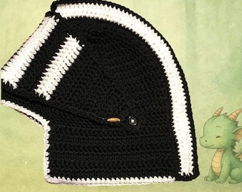 BIBITIME Roman Knight Helmet Hat - Knit Beanie With Visor & Face Mask, Adult Size, Rose Color - View #11