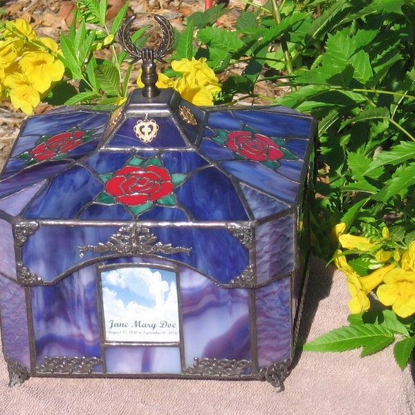 Stained Glass Cremation Urn PDF Patterns and Instructions