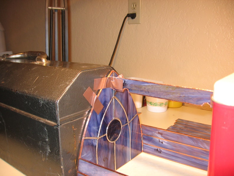 Stained Glass Lamp Chickadee Birdhouse Swag PDF Instructions and Pattern
