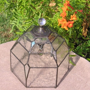 Stained Glass Cloche with Hummingbird PDF Instructions and Pattern