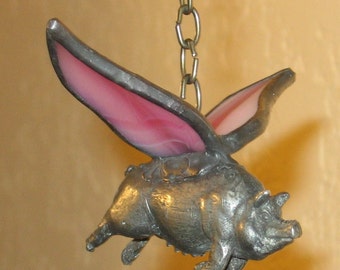 Stained Glass Flying Pig Casting Pattern