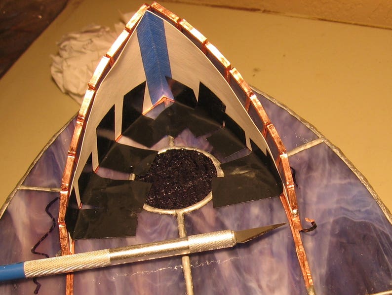 Stained Glass Lamp Chickadee Birdhouse Swag PDF Instructions and Pattern