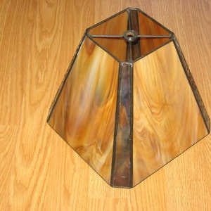 Stained Glass Beveled Corner Lampshade PDF Instructions and Pattern image 1