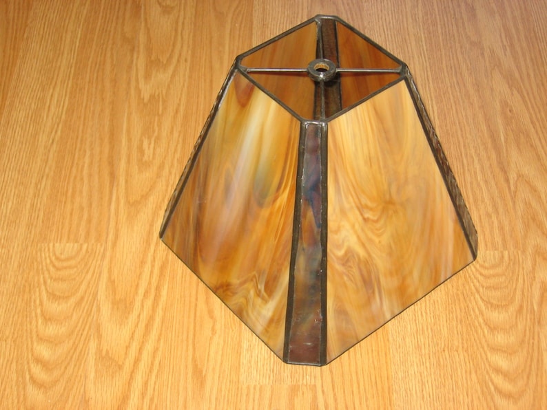 Stained Glass Beveled Corner Lampshade PDF Instructions and Pattern image 1