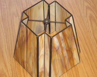 Stained Glass Inward Beveled Corners Lampshade PDF Instructions and Pattern