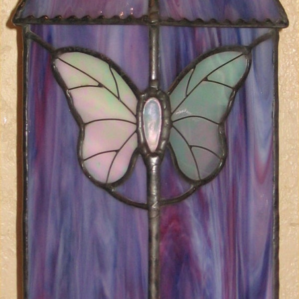 Stained Glass Butterfly House Lantern PDF Instructions and Pattern