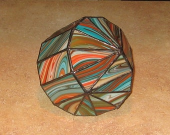 Modèle de vitrail lanterne de table hexasphérique
