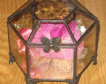 Boîte de présentation en vitrail à fond miroir PDF Instructions et modèle PDF