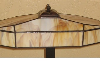 Stained Glass Lampshade and Mission Desk Lamp Base PDF Instructions and Pattern